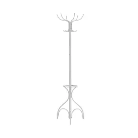 18" X 18" X 70" White  Metal  Coat Rack