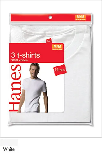 3 Pack Hanes White T-Shirts