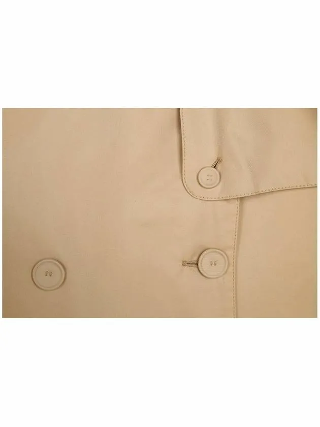 Abrigo Double Breasted Belted Trench Coat Beige