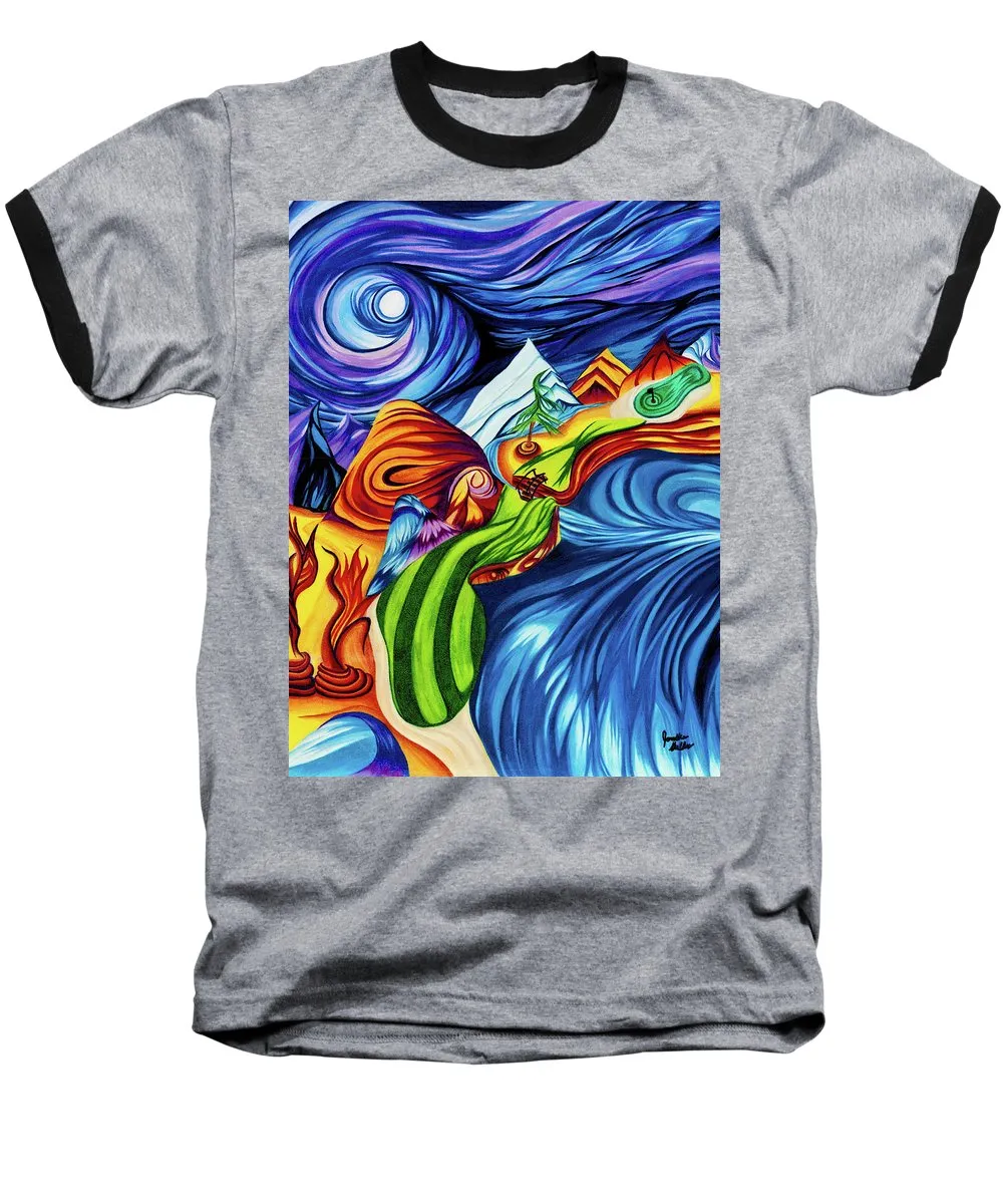 Abstract Golf Hole - Baseball T-Shirt