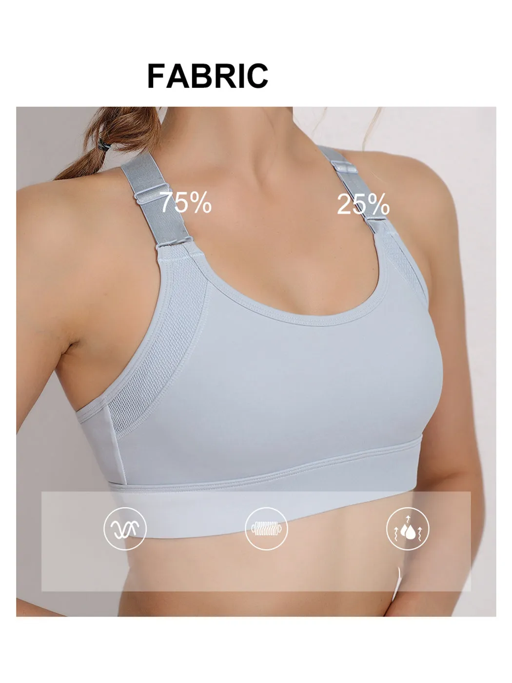 Adjustable High-Impact Shockproof Yoga Training Sports Bra