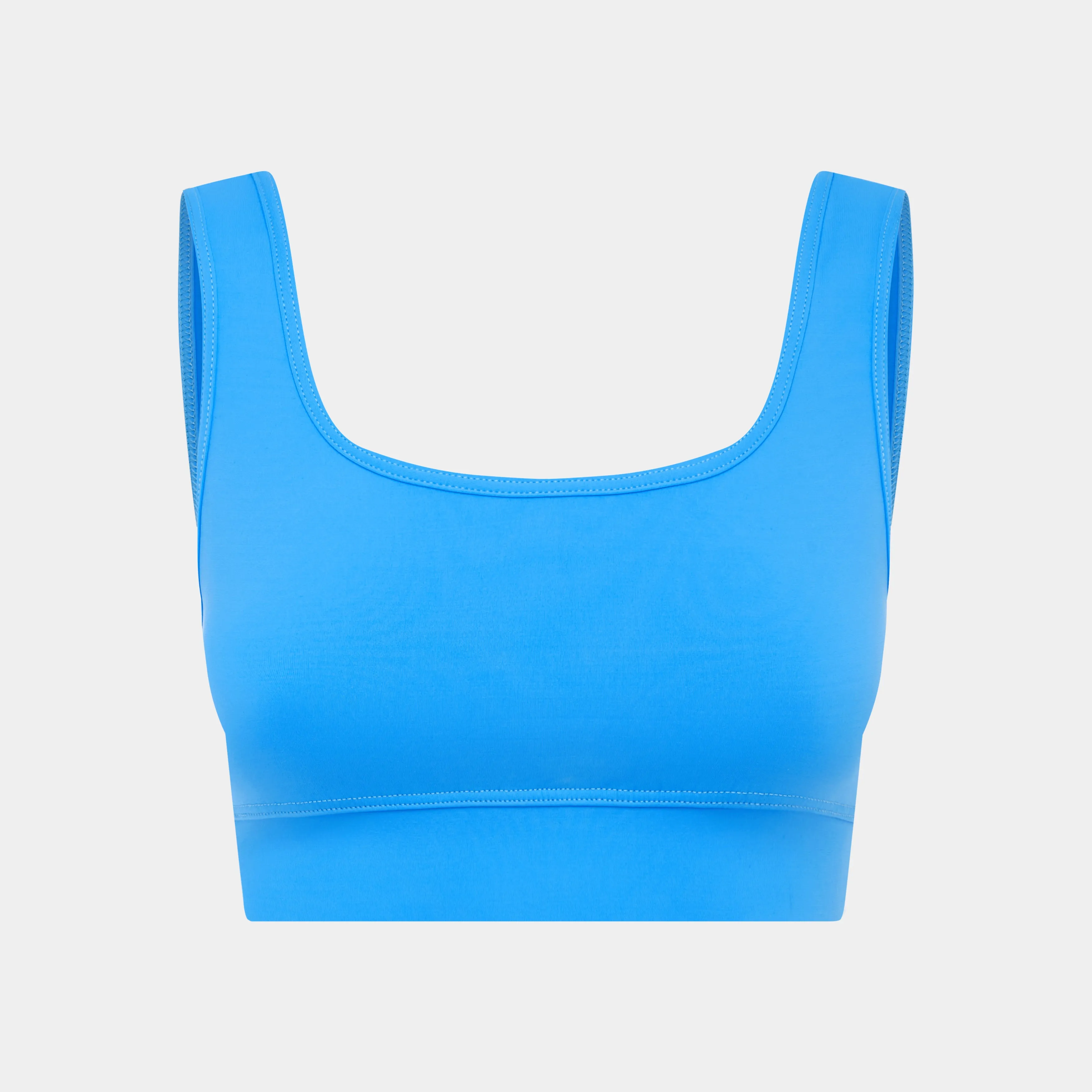 Bella Bustiere- Elevate Sports Bra- Scoop Back, Shirt Blue