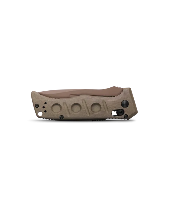 BENCHMADE MINI AUTO ADAMAS 2730FE-2 3.25" FDE CPM-CRUWEAR OD GREEN G-10 HANDLES