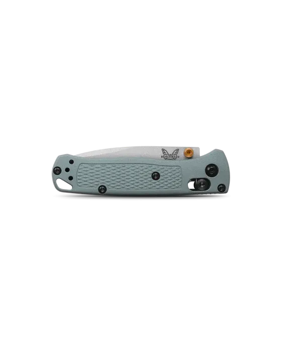 BENCHMADE MINI BUGOUT 533SL-07 2.82" CRUSHED SILVER CERAKOTE CPM-S30V SAGE GREEN GRIVORY HANDLES