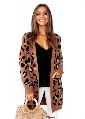 Better Than Ever Cardigan - Mocha Leopard