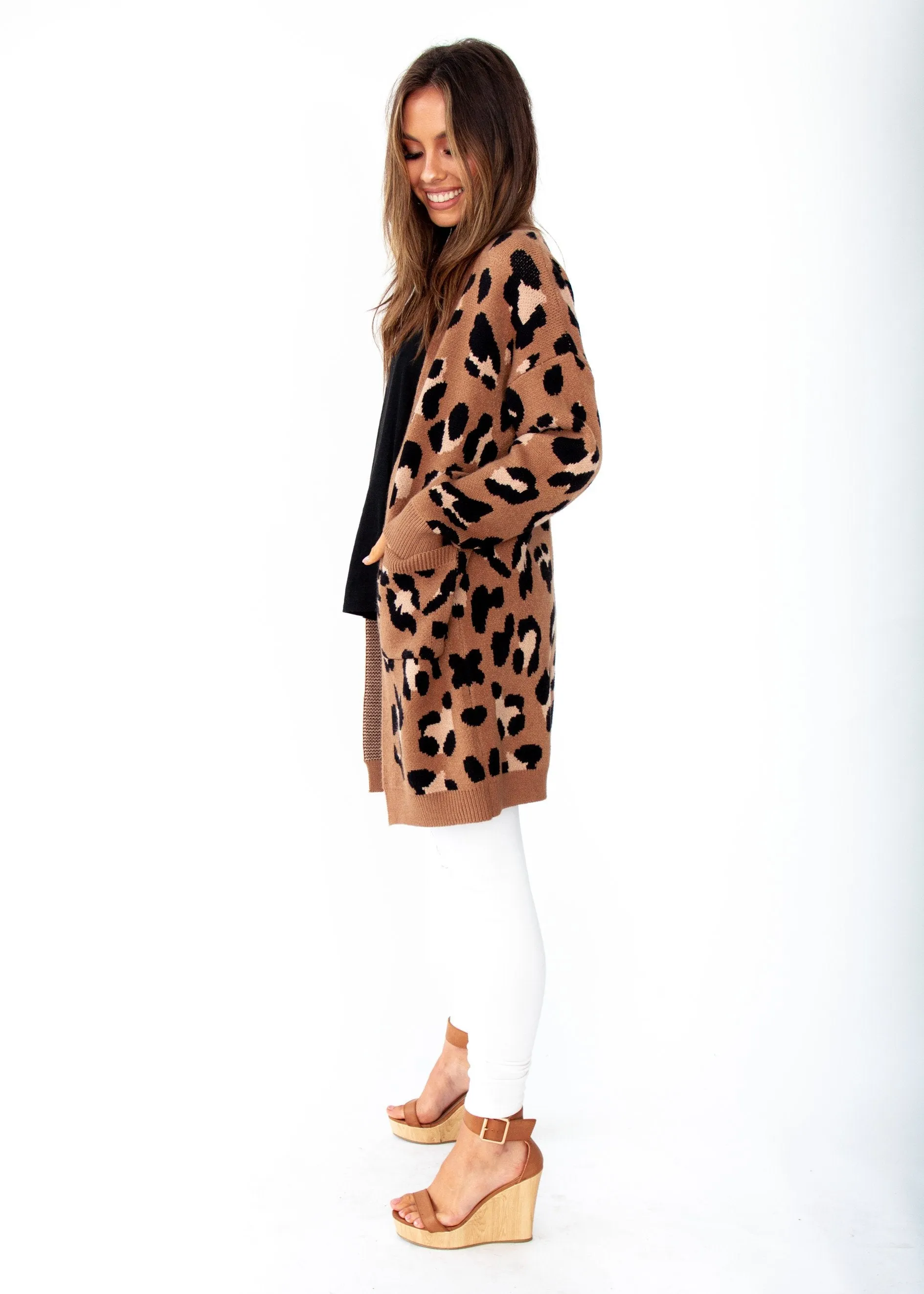 Better Than Ever Cardigan - Mocha Leopard