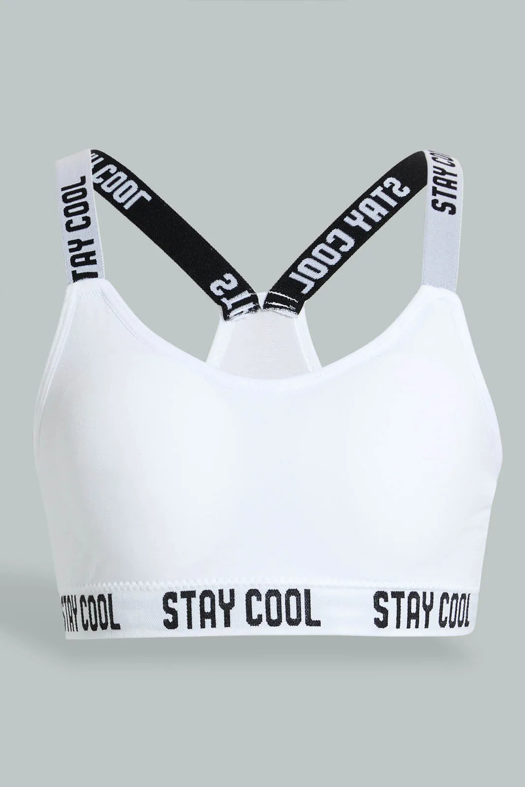 Black And White Padded Sport Bra (Pack of 2)