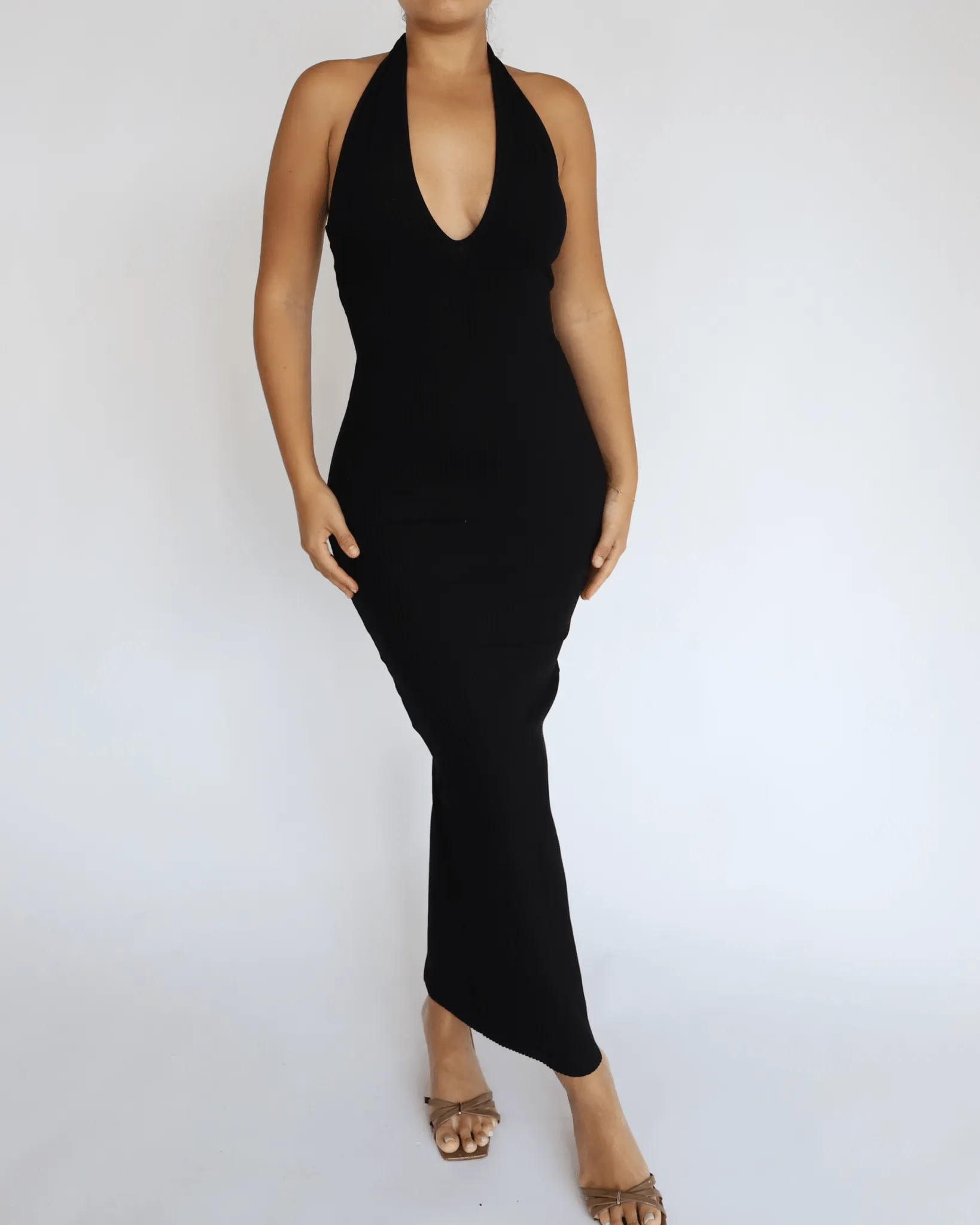 Black Halter Dress Nara