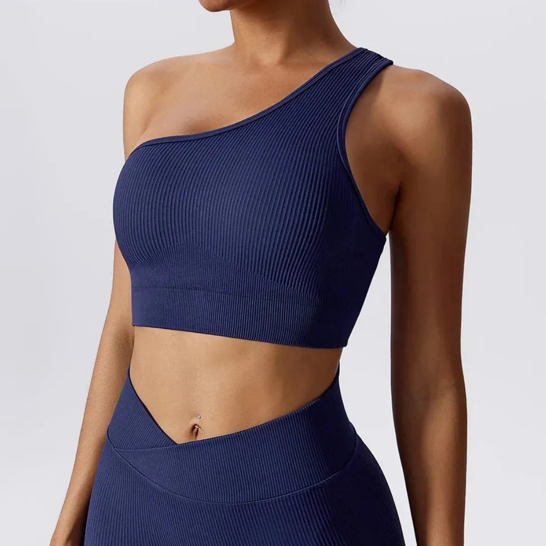 BROOKE ONE SHOULDER SPORTS BRA