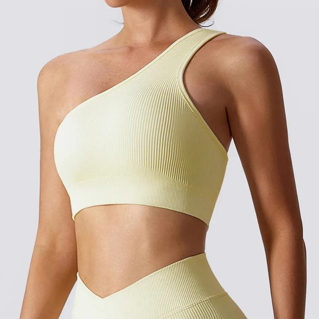 BROOKE ONE SHOULDER SPORTS BRA