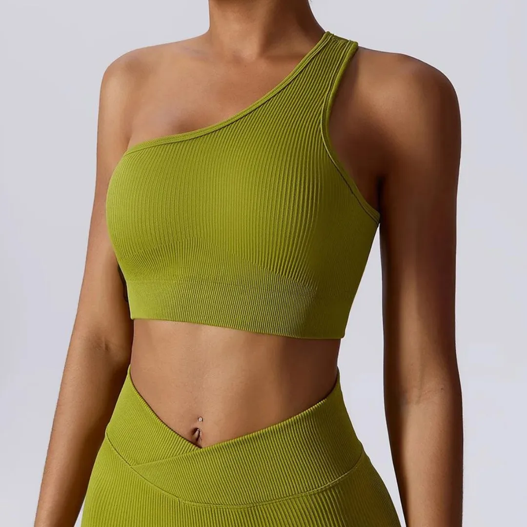 BROOKE ONE SHOULDER SPORTS BRA