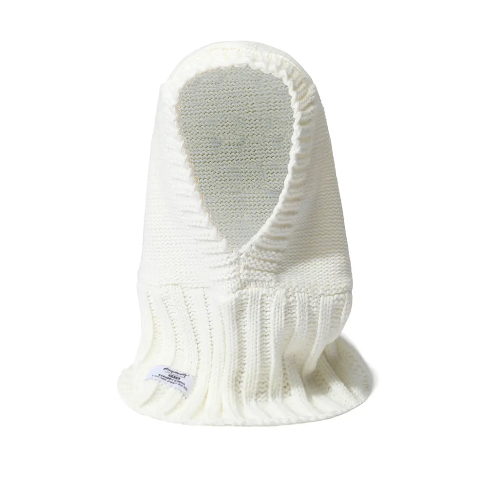 BS KNIT HOODWARMER WHITE