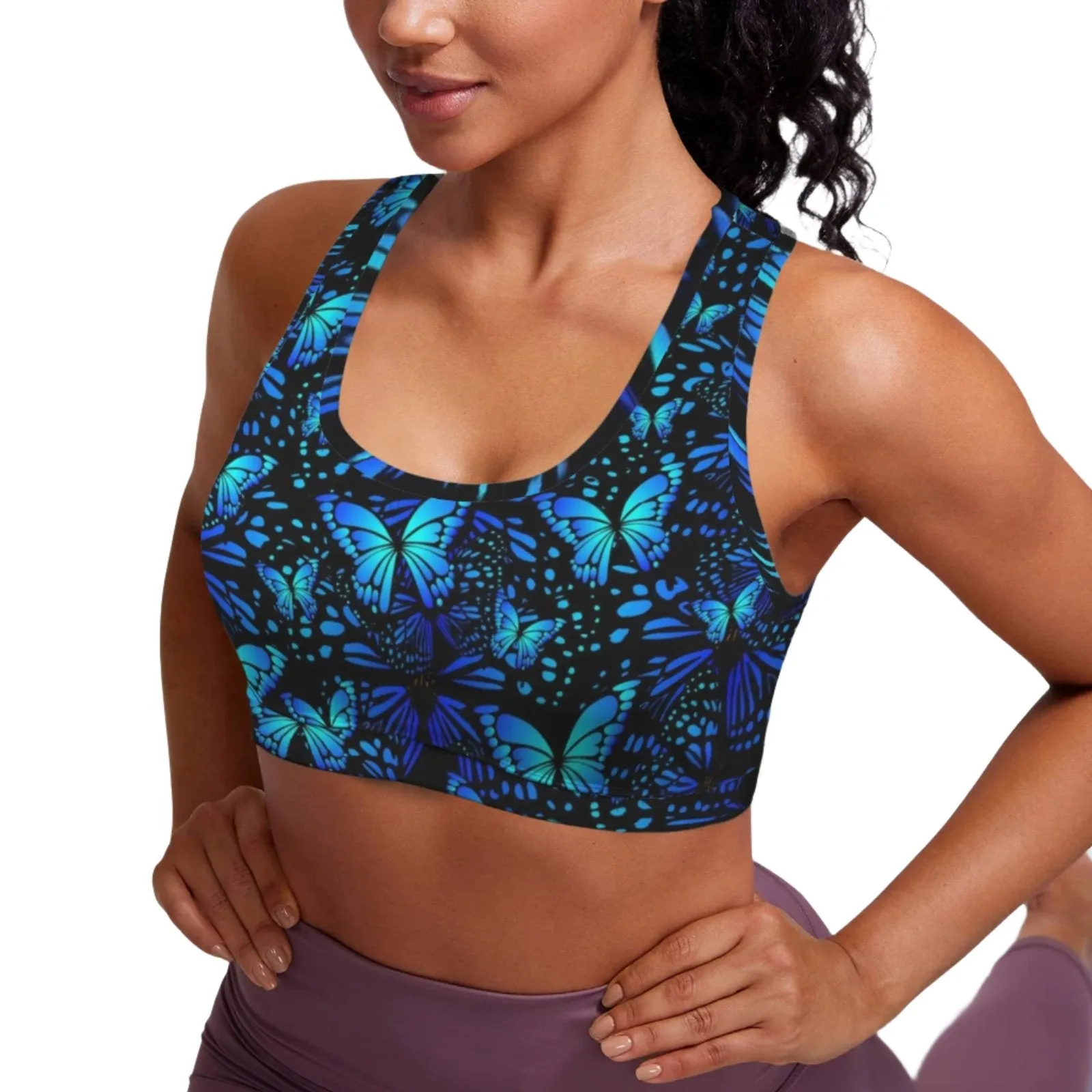 Butterflies Blue Sports Top up to 5 XL (FWS)