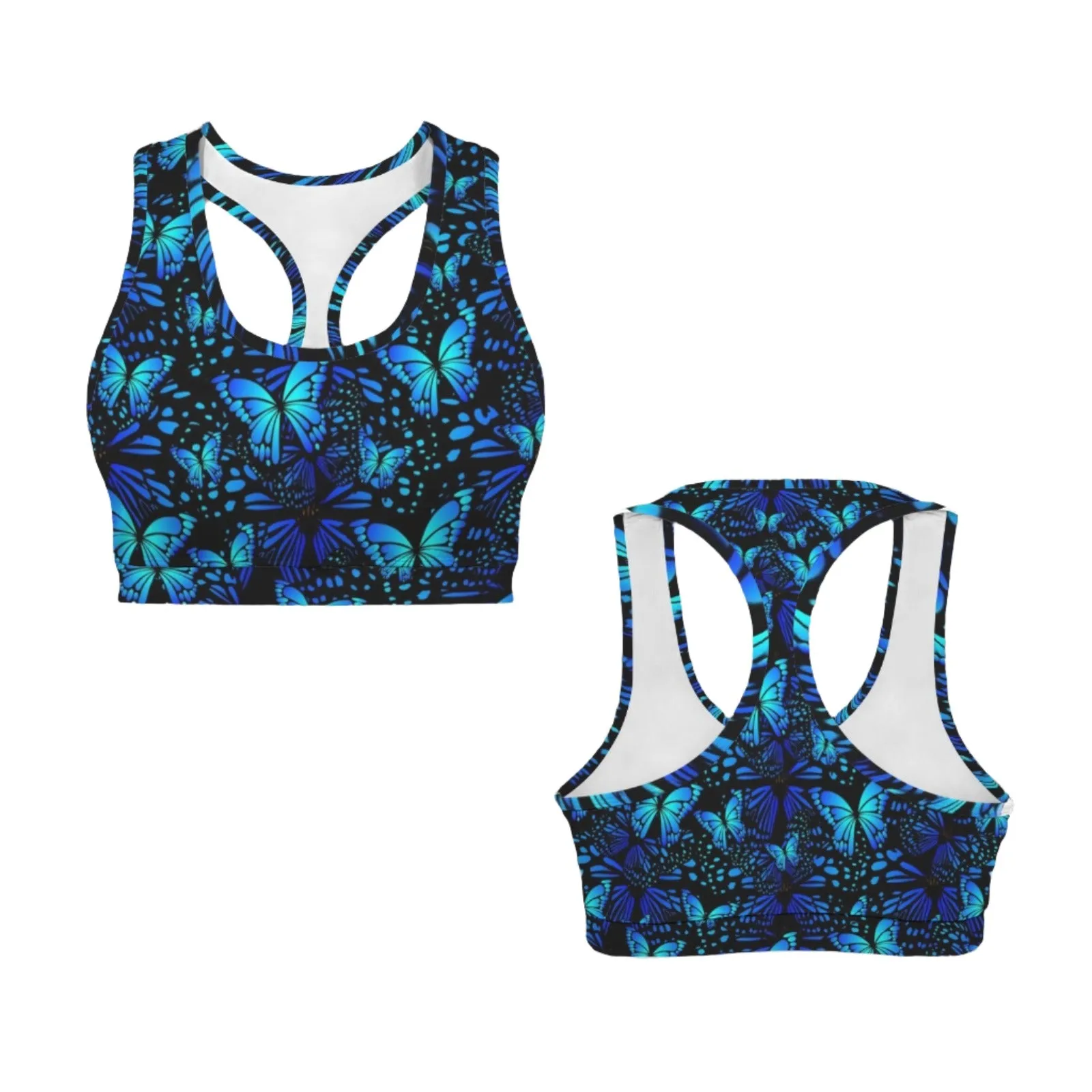 Butterflies Blue Sports Top up to 5 XL (FWS)