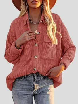 Button-Down Corduroy Top