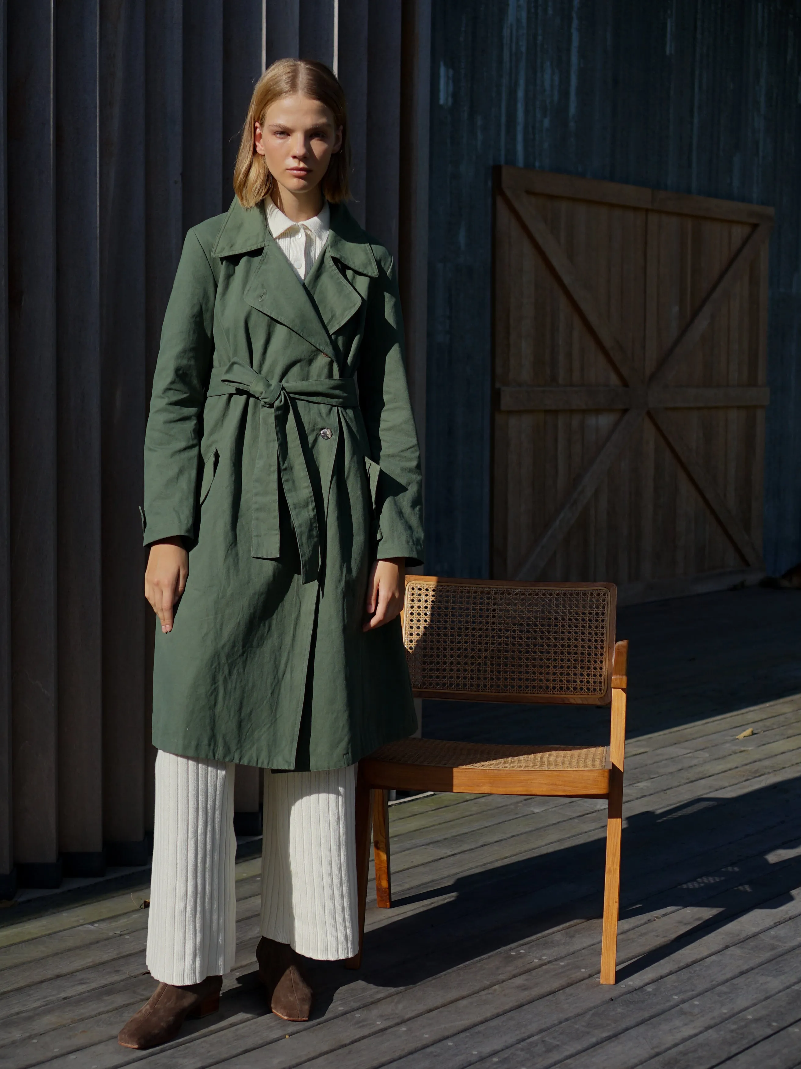 Canvas Linen Trench