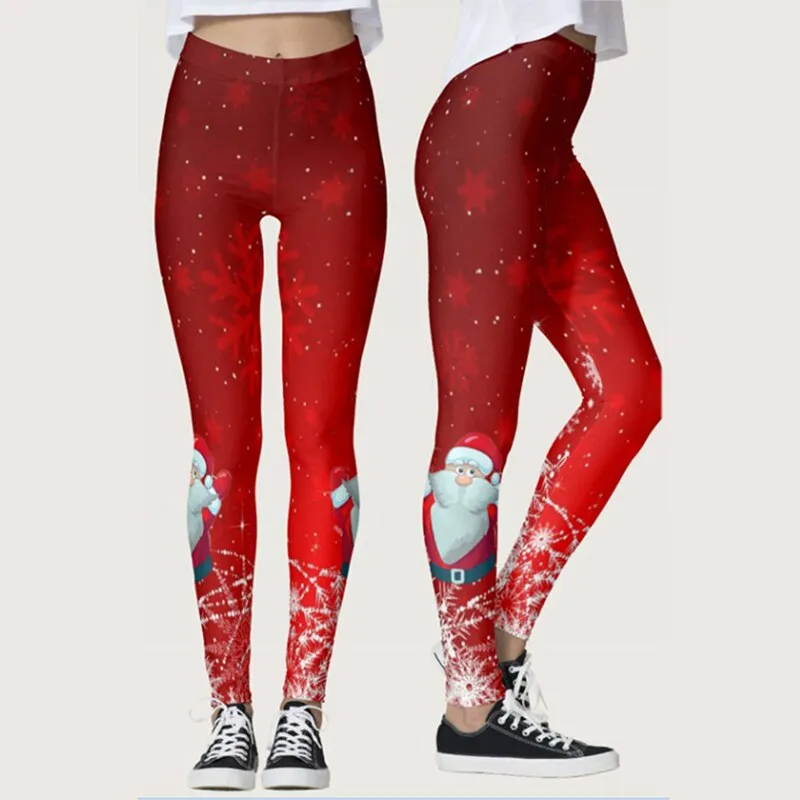 Christmas Women 3D Funny Sexy Elastic Christmas Legging Skinny