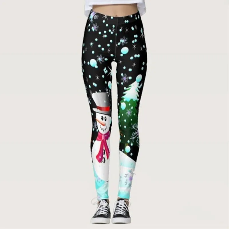 Christmas Women 3D Funny Sexy Elastic Christmas Legging Skinny