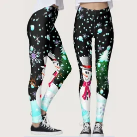 Christmas Women 3D Funny Sexy Elastic Christmas Legging Skinny