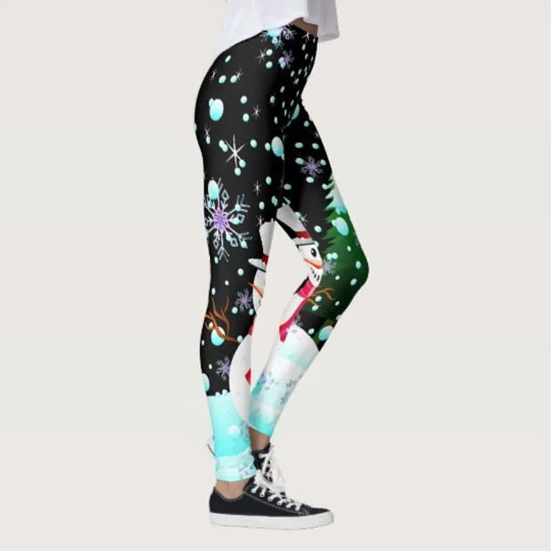 Christmas Women 3D Funny Sexy Elastic Christmas Legging Skinny