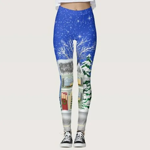 Christmas Women 3D Funny Sexy Elastic Christmas Legging Skinny