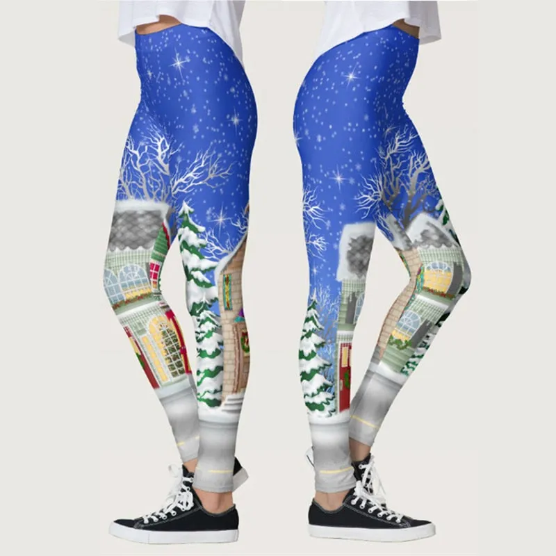 Christmas Women 3D Funny Sexy Elastic Christmas Legging Skinny