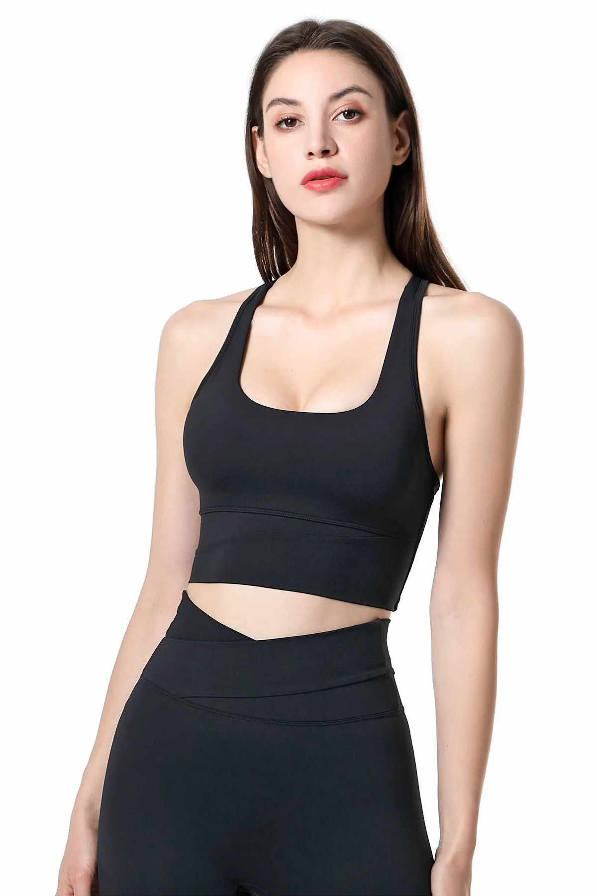 Colorblock Racerback Bra Light Support