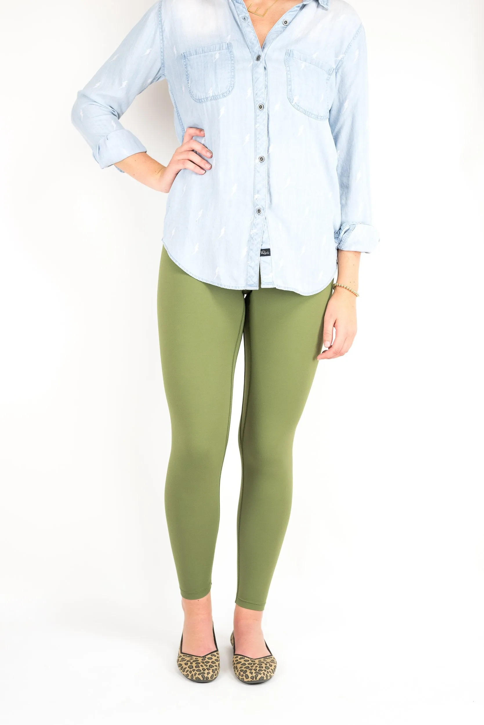 Comfort Legging in Olive Green