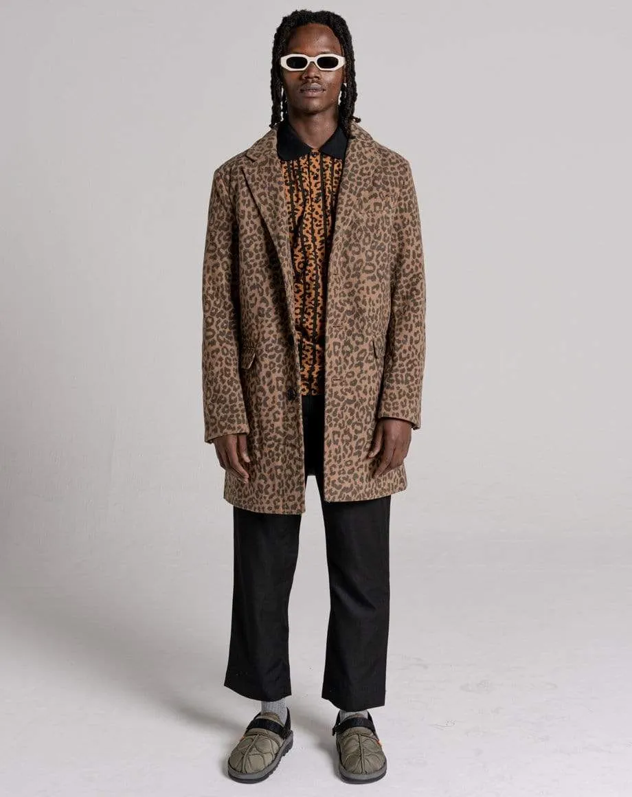 DELCO MEN'S ANIMAL PRINT COAT | LEOPARD PRINT