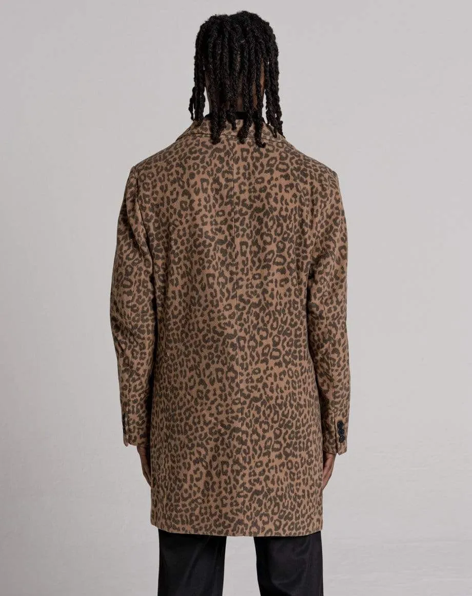 DELCO MEN'S ANIMAL PRINT COAT | LEOPARD PRINT