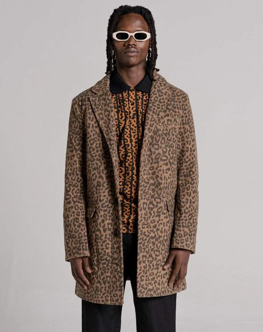 DELCO MEN'S ANIMAL PRINT COAT | LEOPARD PRINT