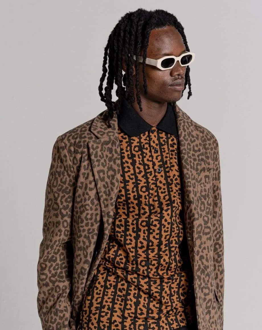 DELCO MEN'S ANIMAL PRINT COAT | LEOPARD PRINT