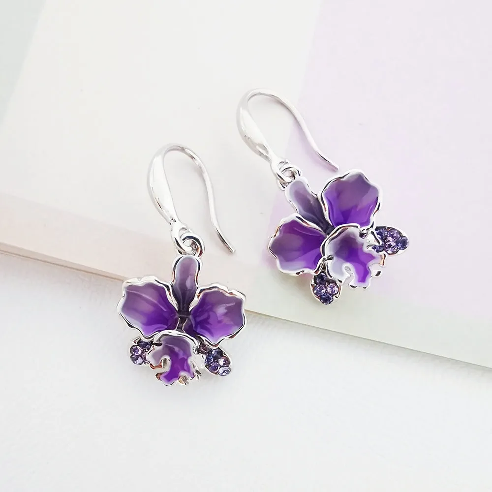 Dendrobium Orchid Earrings