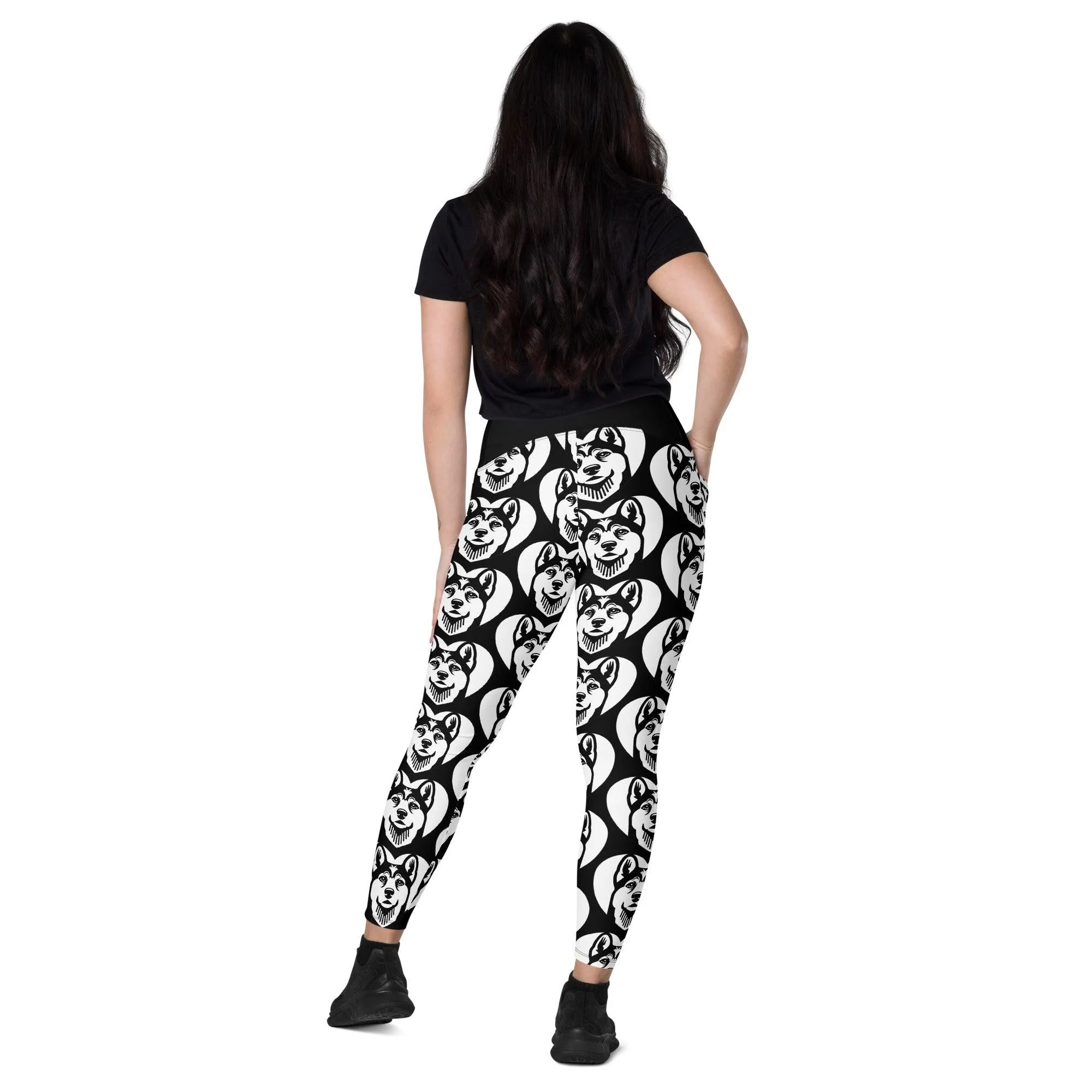 DOG BREED LEGGINGS with pockets - FINNISH KARELIAN BEAR - HERTTAHOUND