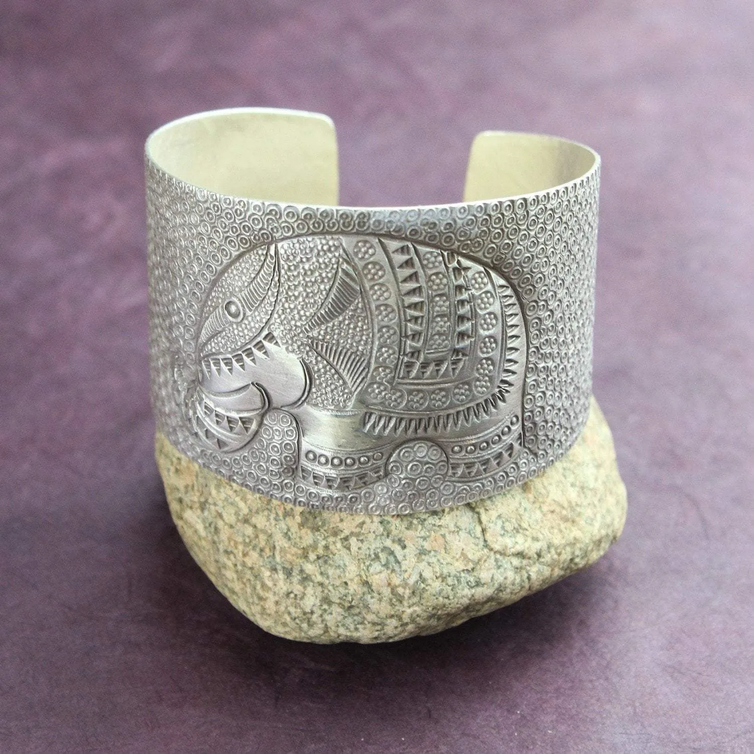 Exquisite Elephant Cuff Bracelet