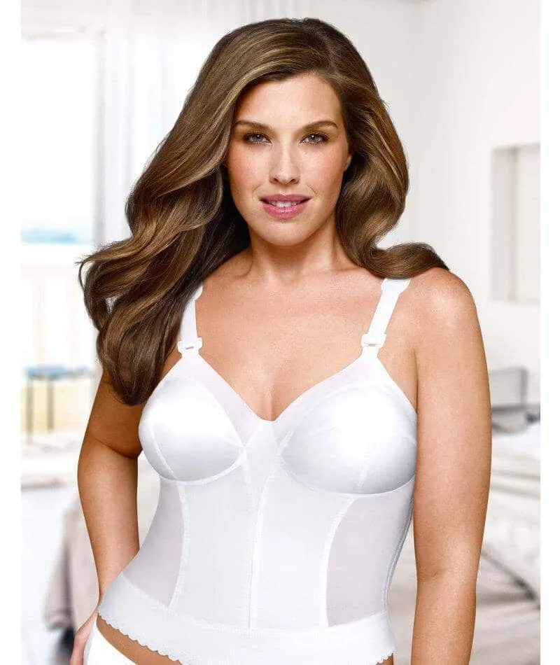 Exquisite Form Fully Back Close Longline Bra - White