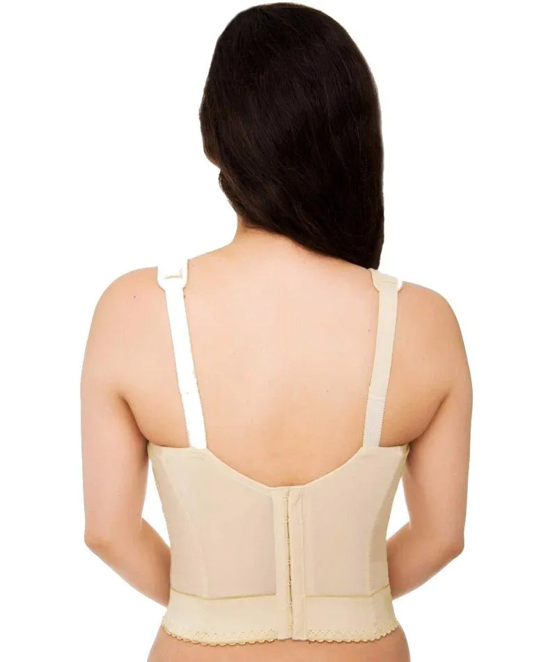 Exquisite Form Fully Back Close Longline Wire-Free Bra - Beige