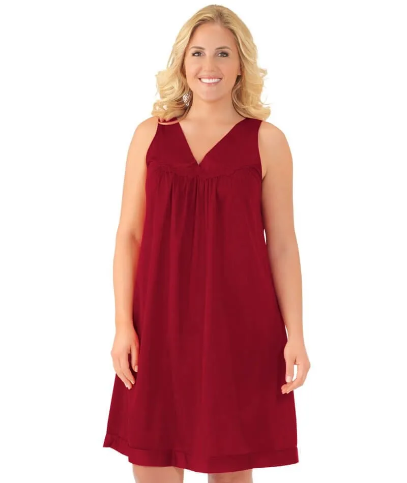 Exquisite Form Short Gown Plus - Sangria