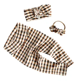 Fall Gingham Leggings and/or Headbands