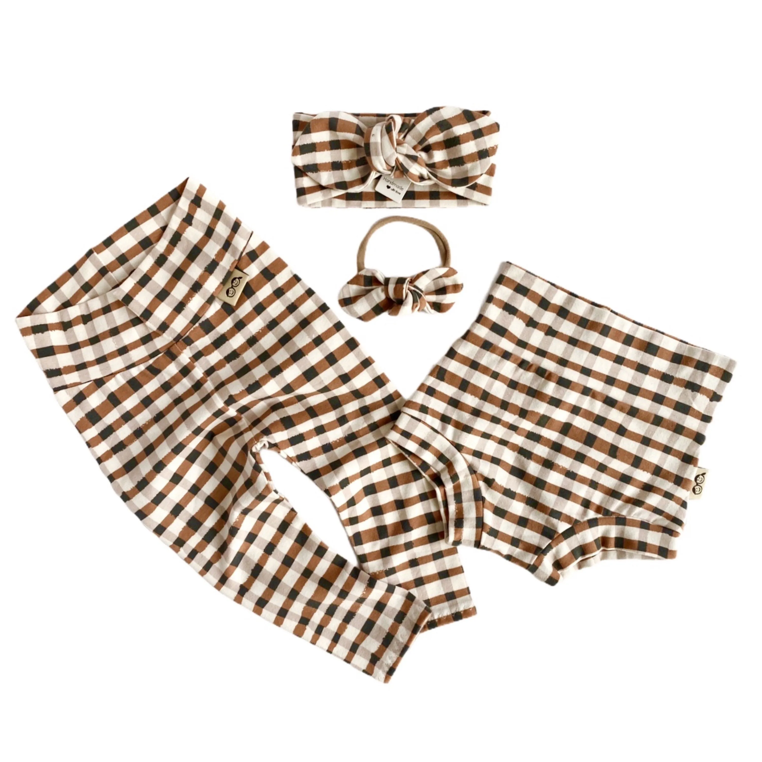 Fall Gingham Leggings and/or Headbands