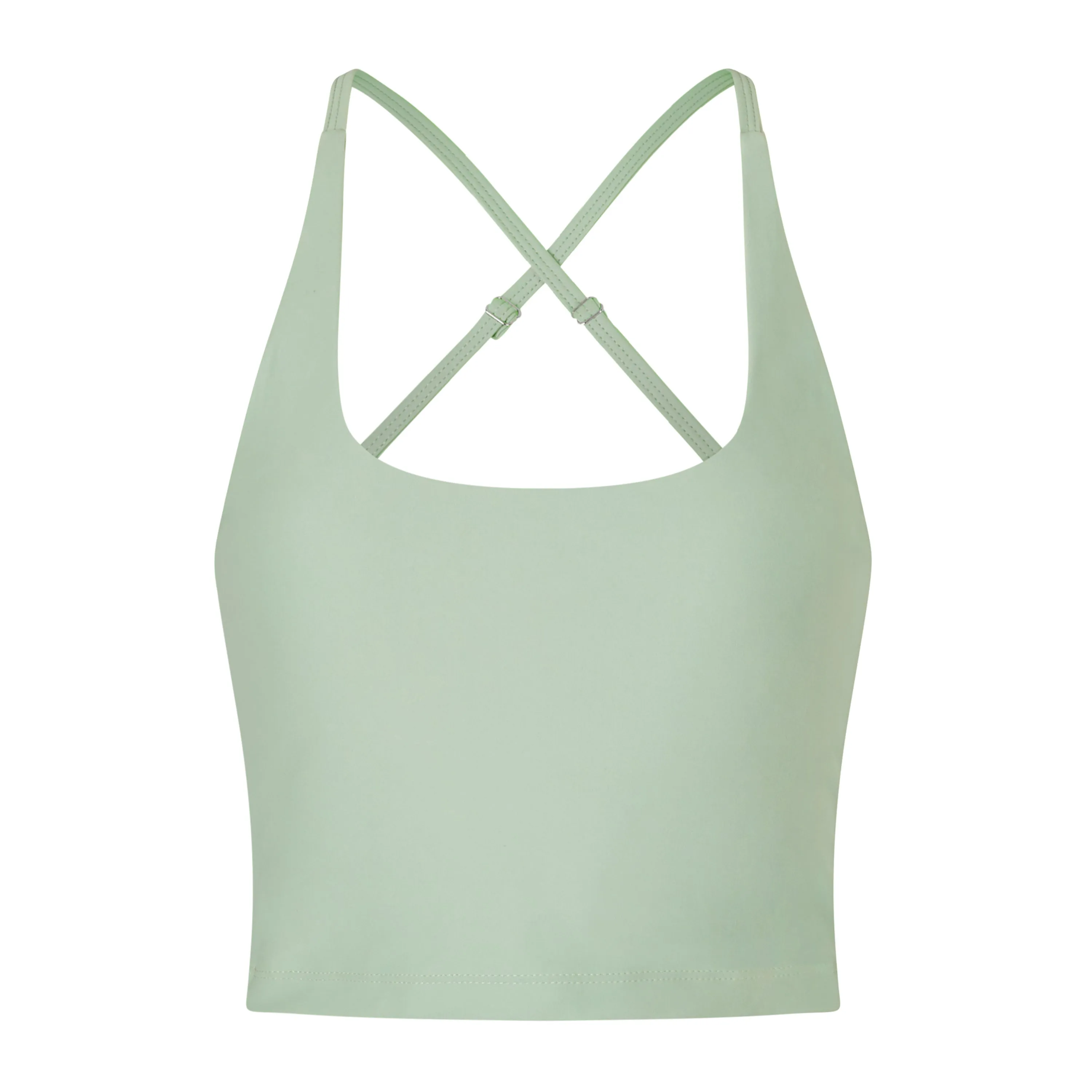 Frida Thin Strap Crop Top | Recycled Polyester | Celadon