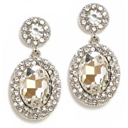 Giada Swarovski Clear Crystal Drop Earring