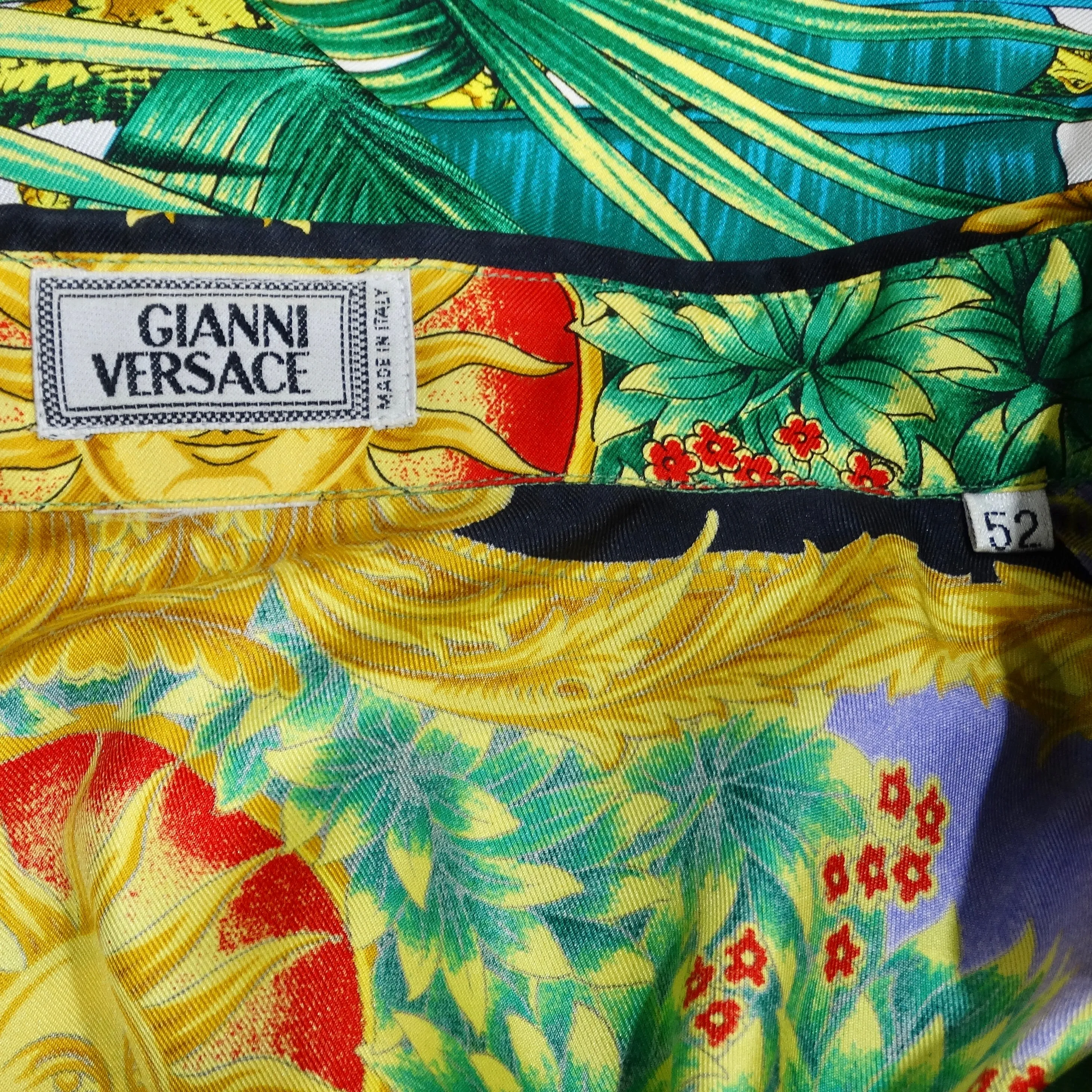 Gianna Versace SS 1993 Miami Collection Silk Shirt