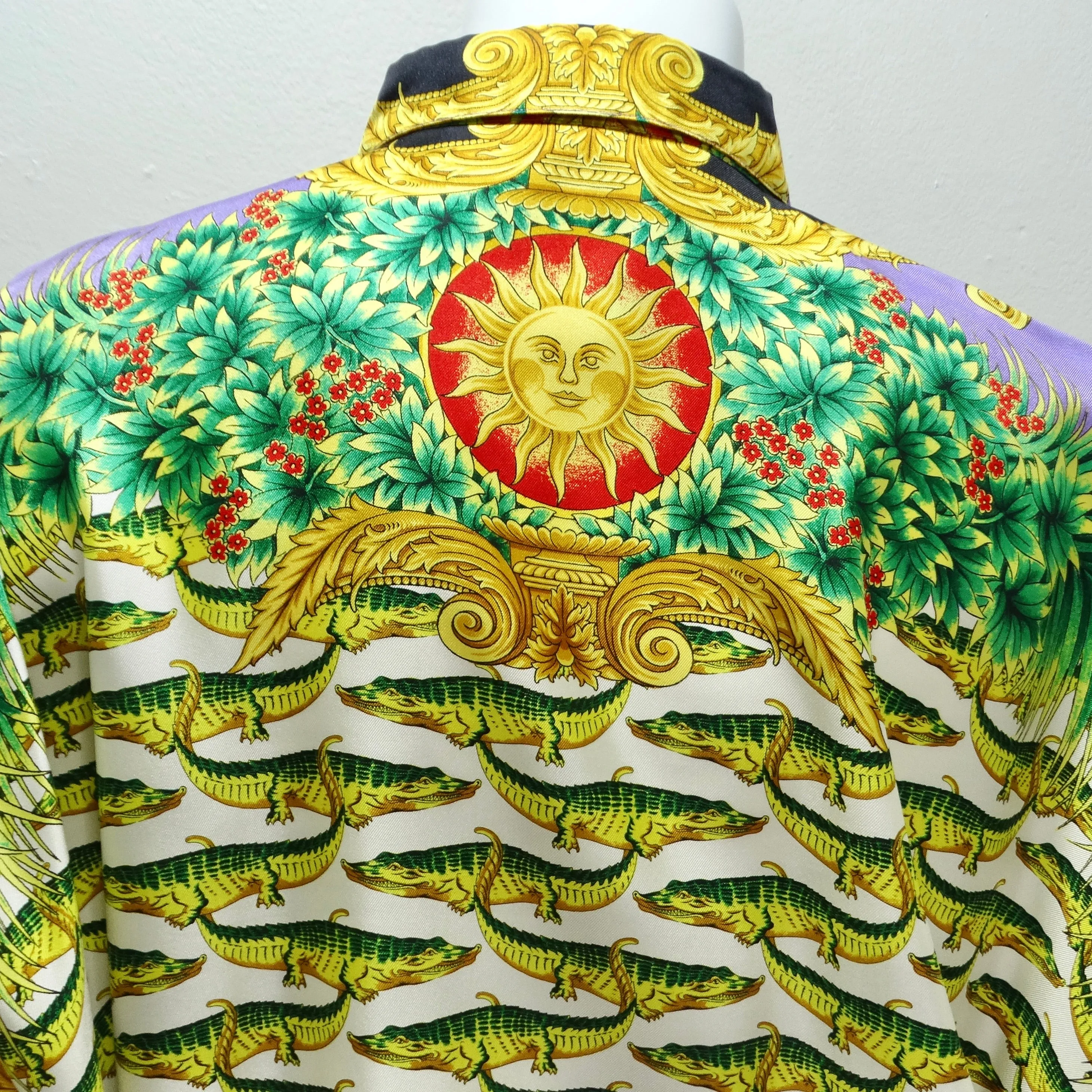 Gianna Versace SS 1993 Miami Collection Silk Shirt