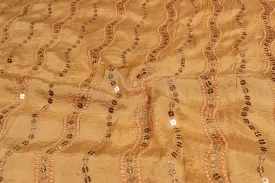 Golden Chinon Chiffon Fabric