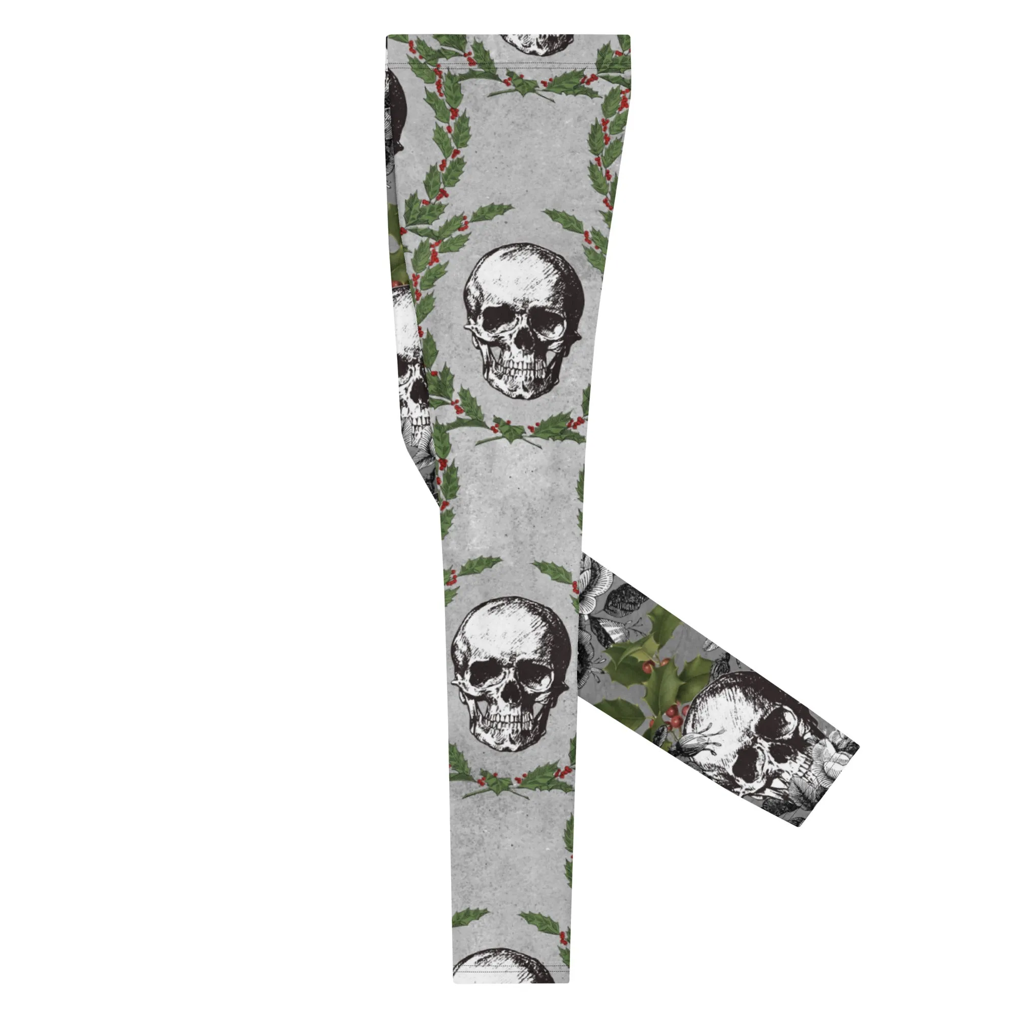 Goth Ugly Christmas Skull Leggings – Dark Holiday Style for Men