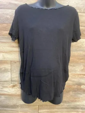 H&M Lettuce Trim Top Black sz XL