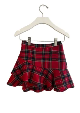 H&M RED PLAID SKIRT (SZ 6X)