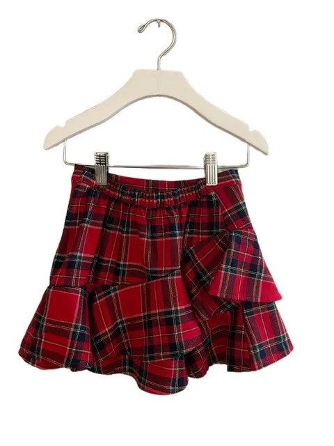 H&M RED PLAID SKIRT (SZ 6X)