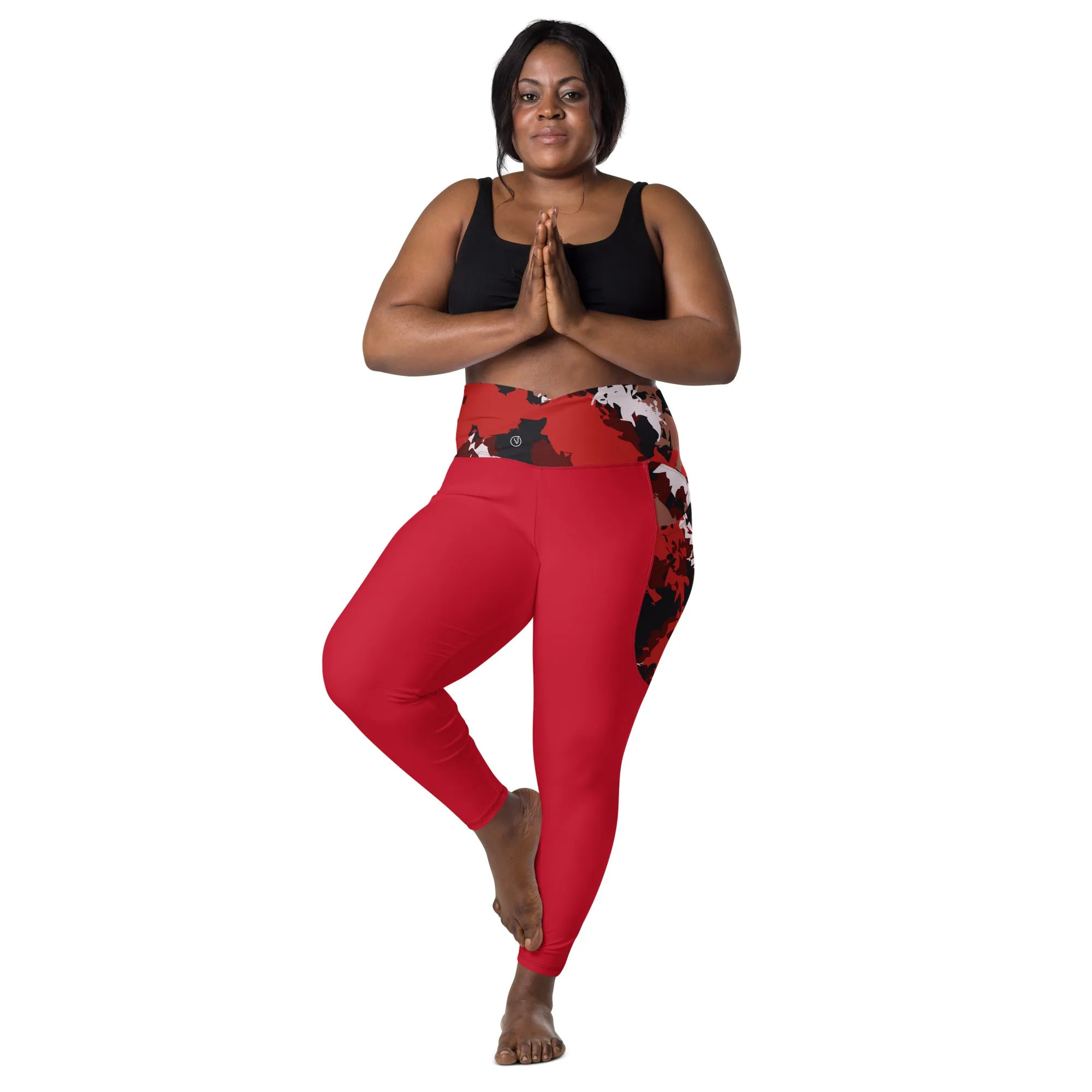 Humble Sportswear™ Trinity Red Pocket Leggings